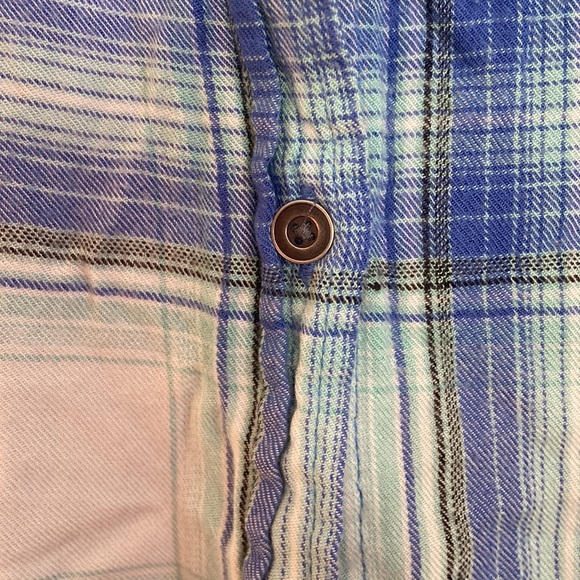 Como Vintage Women’s Sleeveless Plaid Button Up Blouse Size Large, 100% Rayon - Picture 5 of 8